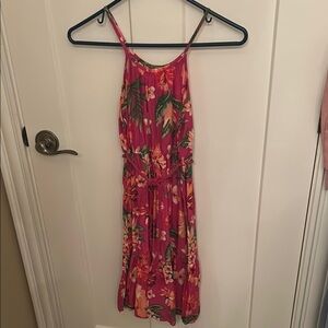 Joe Fresh Pink Floral Ruffled Halter Sundress, size 12 Kids